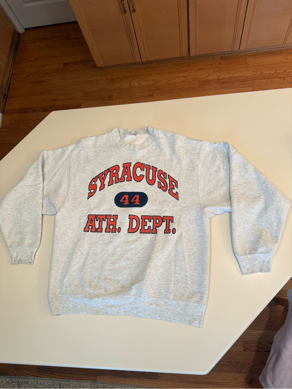 Vintage 90s Syracuse University 44 Ath. Dept. Gray Crewneck Sweatshirt